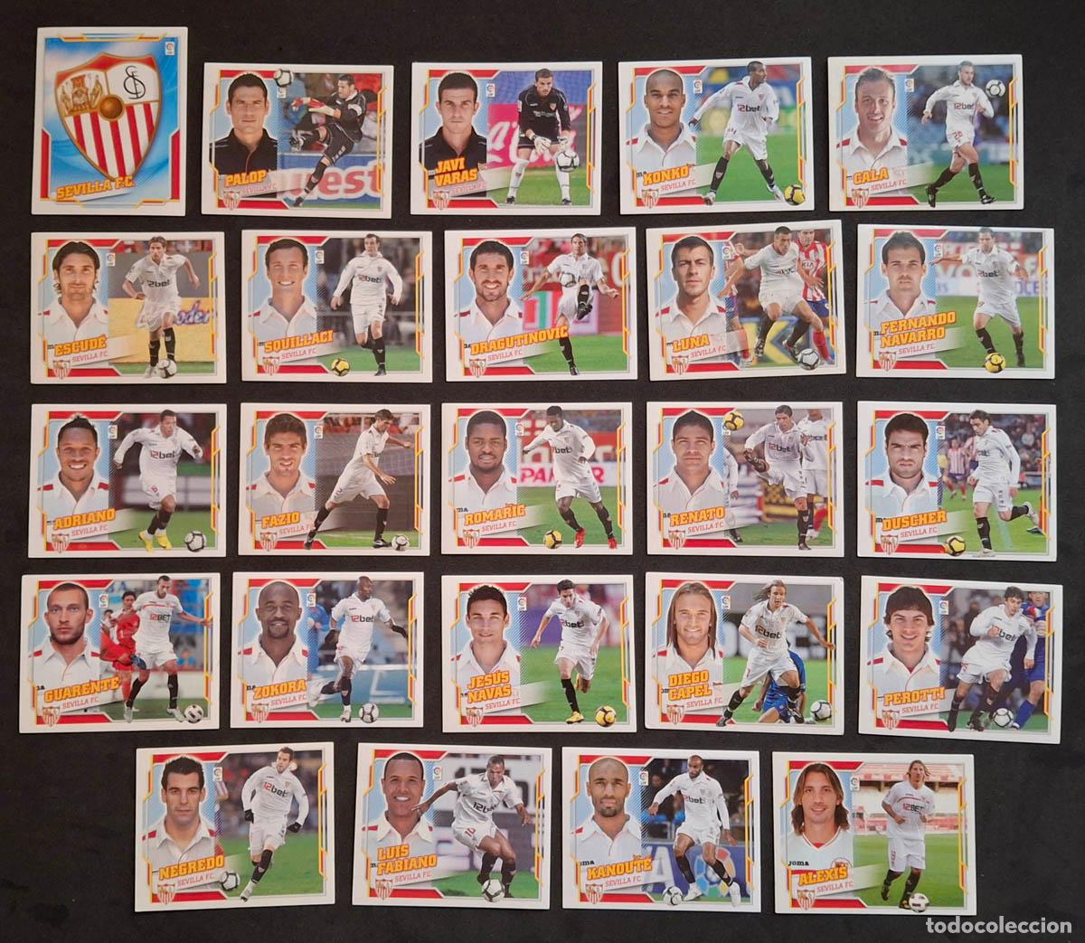 Cromos de f&uacute;tbol: SEVILLA 24 cromos 2010-2011 Liga Colecciones Este