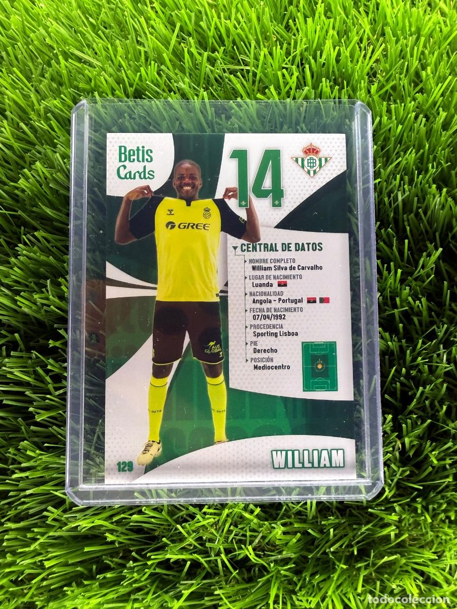 Cromos de f&uacute;tbol: N&ordm; 129 William Carvalho Datos Real Betis Holycards Betis Cards 2025