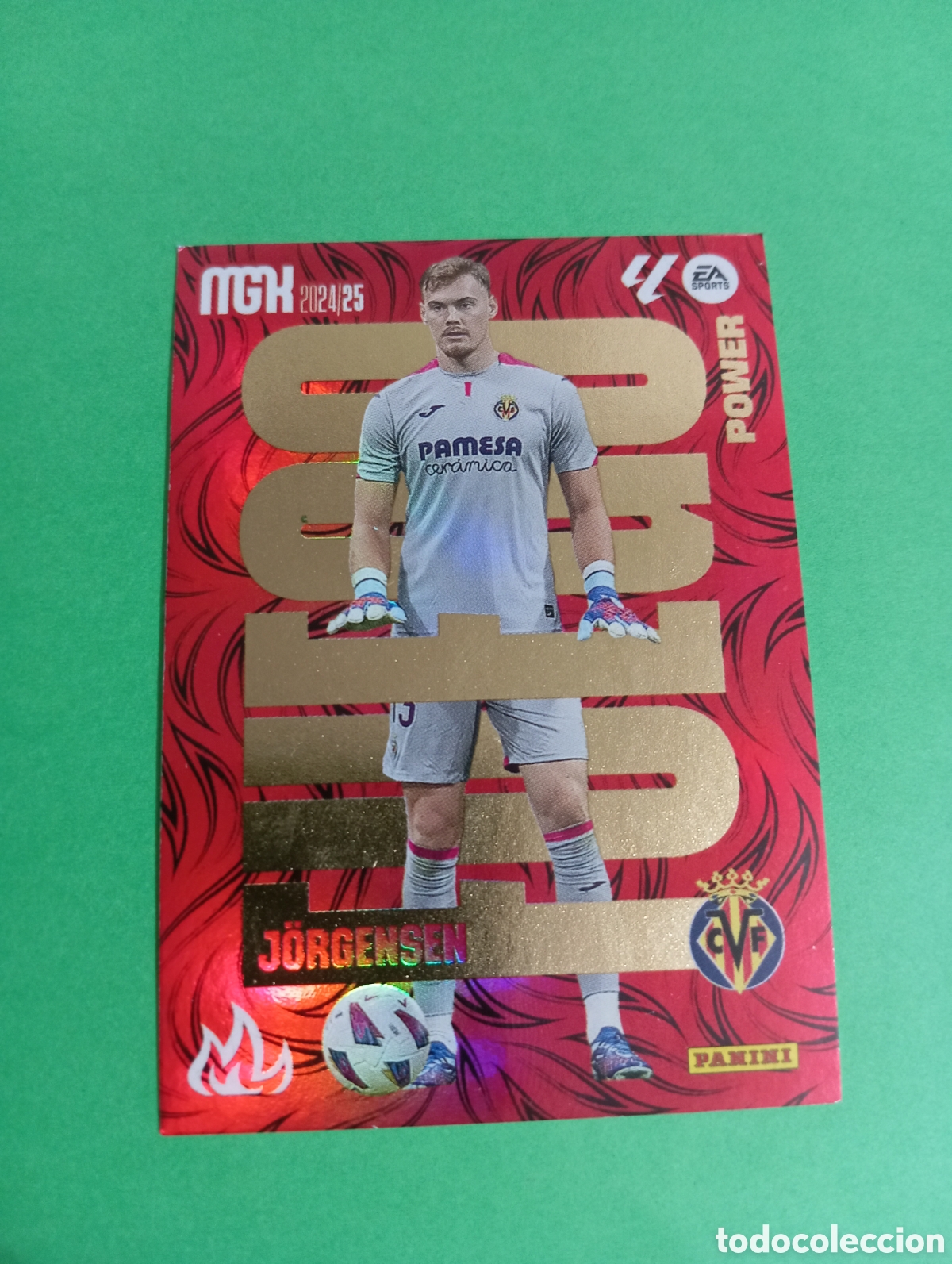 Cromos de f&uacute;tbol: J&ouml;rgensen Villarreal FUEGO POWER n&deg;P 383 / PANINI MEGACRACKS 2024/2025