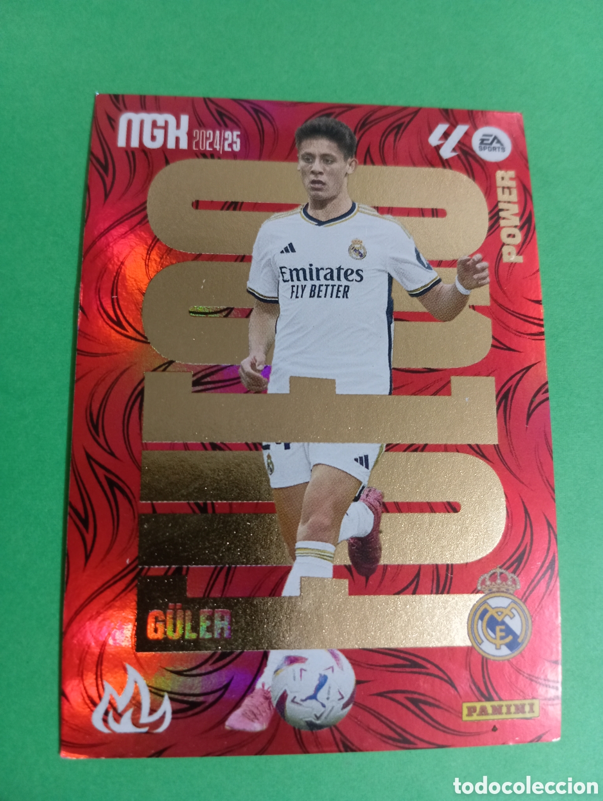 Cromos de f&uacute;tbol: G&uuml;ler Real Madrid FUEGO POWER n&deg;P 380 / PANINI MEGACRACKS 2024/2025