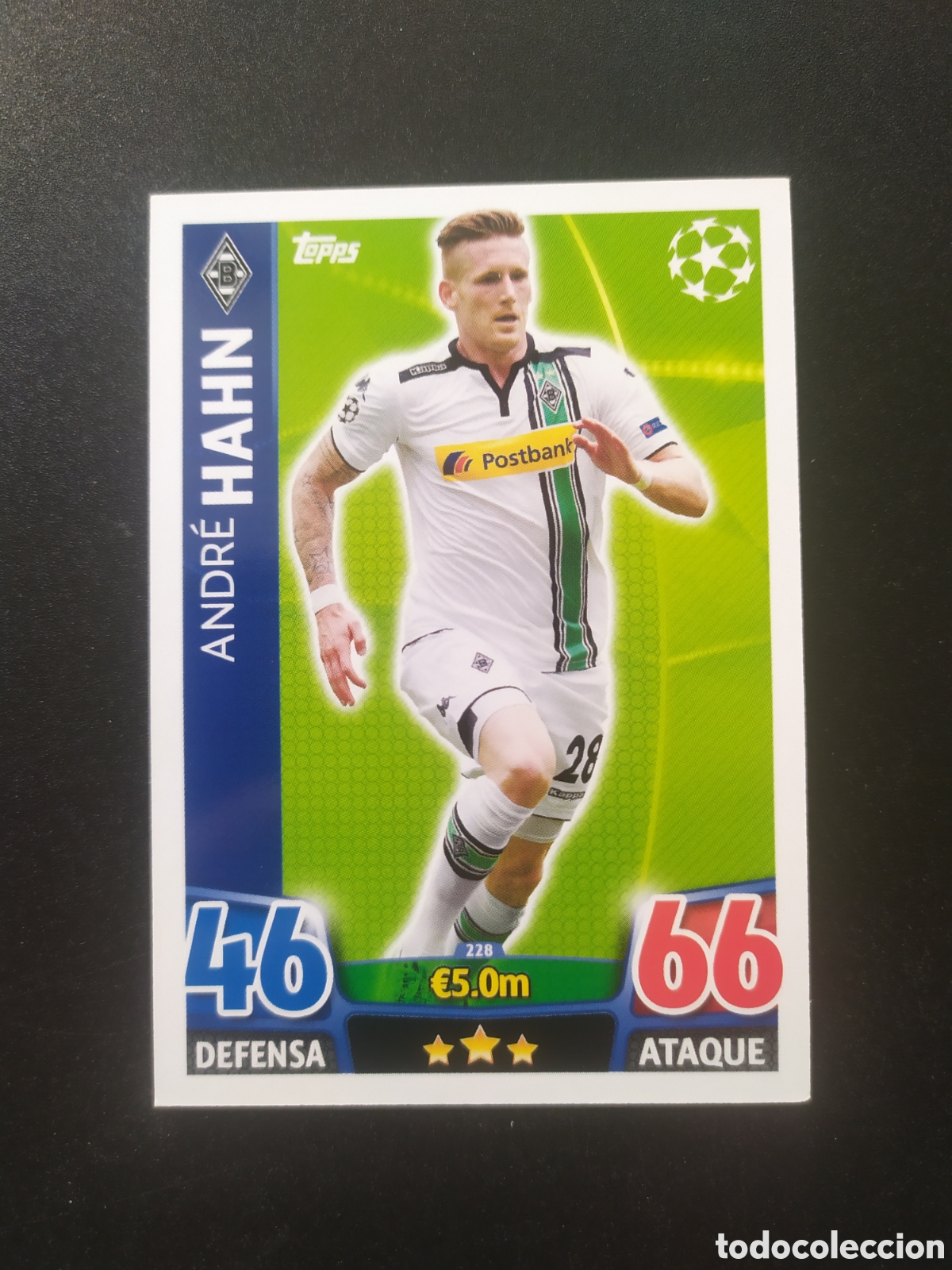 Cromos de f&uacute;tbol: UEFA Champions match attax topps 2015 2016 15 16 Hahn n&deg; 229 Borussia Monchengladbach