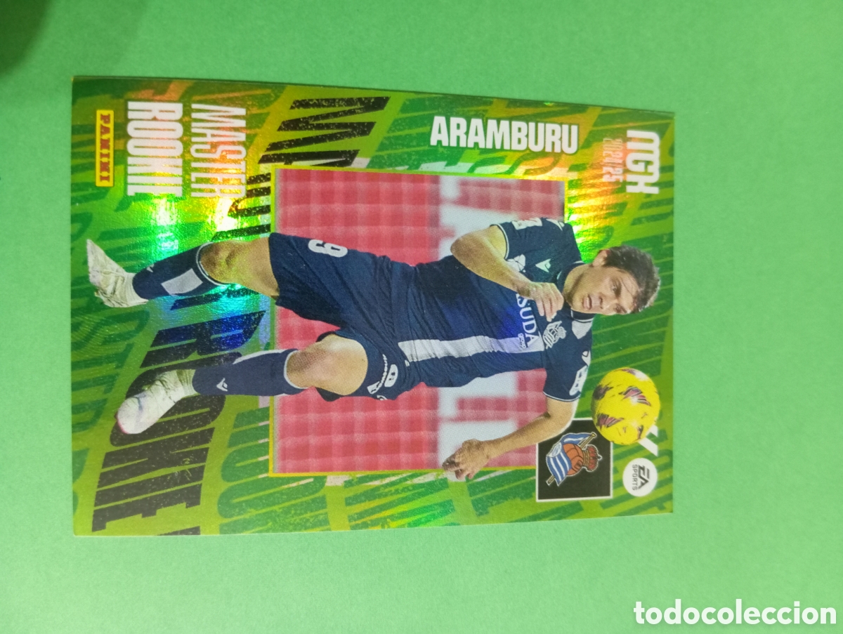 Cromos de f&uacute;tbol: Aramburu Real Sociedad MASTER ROOKIE n&deg;407 / PANINI MEGACRACKS 2024/2025