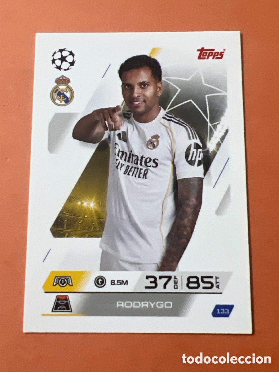 Cromos de f&uacute;tbol: C63. 133 RODRYGO REAL MADRID TOPPS MATCH ATTAX 2025/26