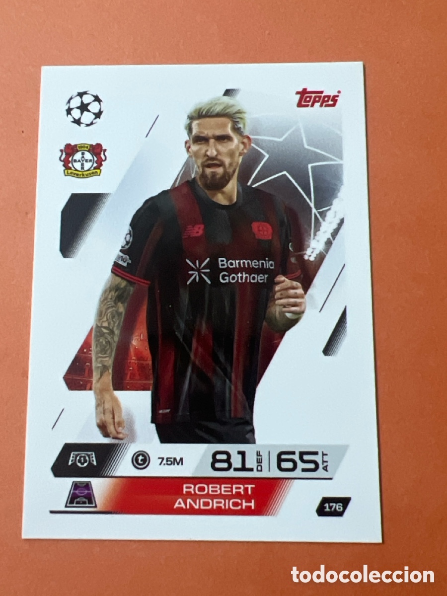 Cromos de f&uacute;tbol: C84. 176 UCL MATCH ATTAX 2025/26 ROBERT ANDRICH BAYER 04 LEVERKUSEN TOPPS 25 2026 CHAMPIONS
