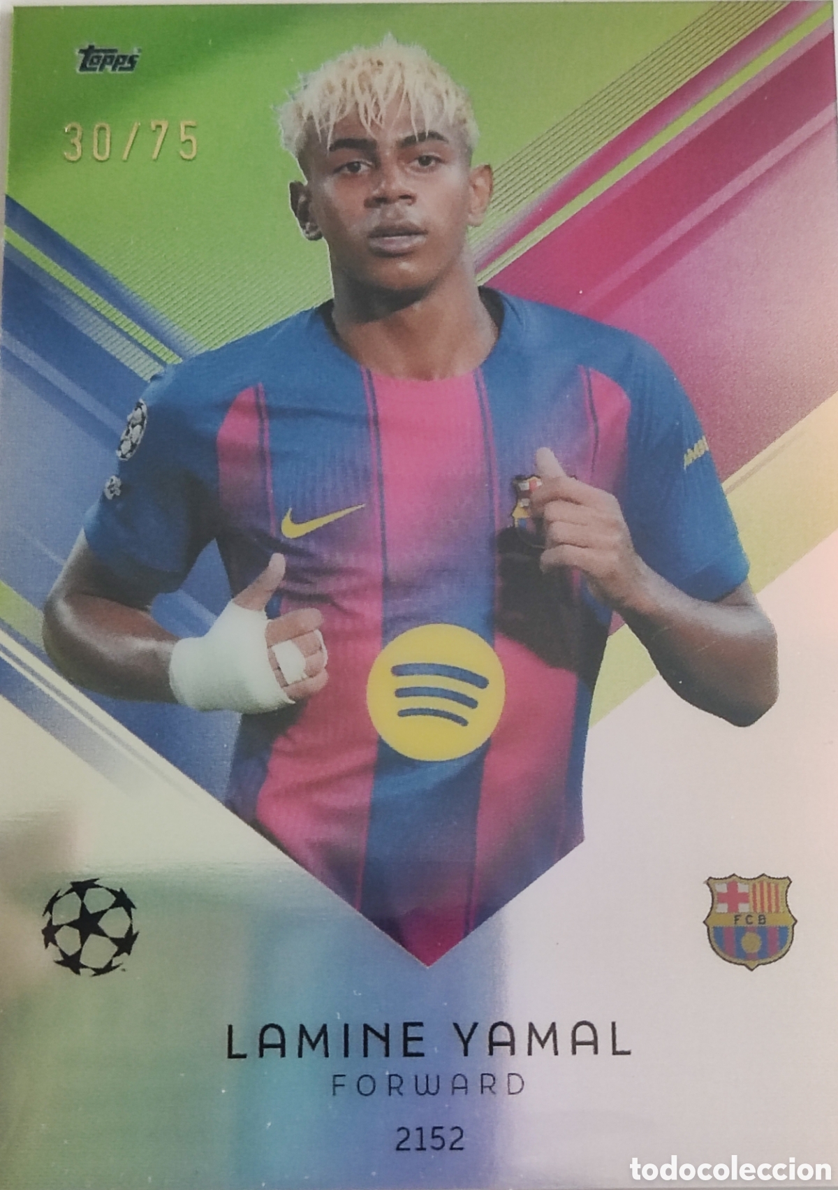 Cromos de f&uacute;tbol: Lamine Yamal /75 Topps Total Football