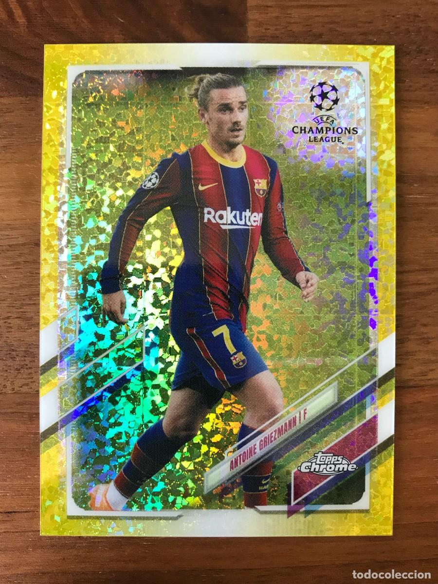 Cromos de f&uacute;tbol: ANTOINE GRIEZMANN - FC BARCELONA - NUMERADA /299 YELLOW MINI DIAMOND REFRACTOR - TOPPS CHROME 20 21