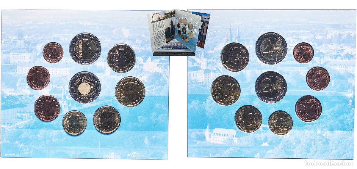 Cromos de f&uacute;tbol: Luxembourg 2024 Euro Set with 9 coins - Henri I (Feierst&euml;ppler - hologram version) BU