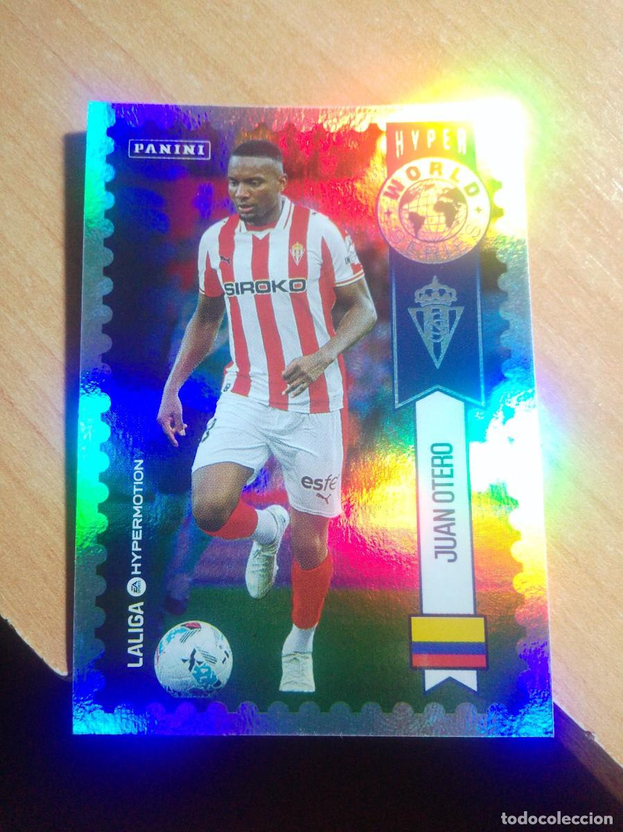 Cromos de f&uacute;tbol: 447 JUAN OTERO SPORTING GIJON HYPER WORLD SERIES 2&ordf; DIVISION HYPERMOTION 25 26 PANINI 2025 2026