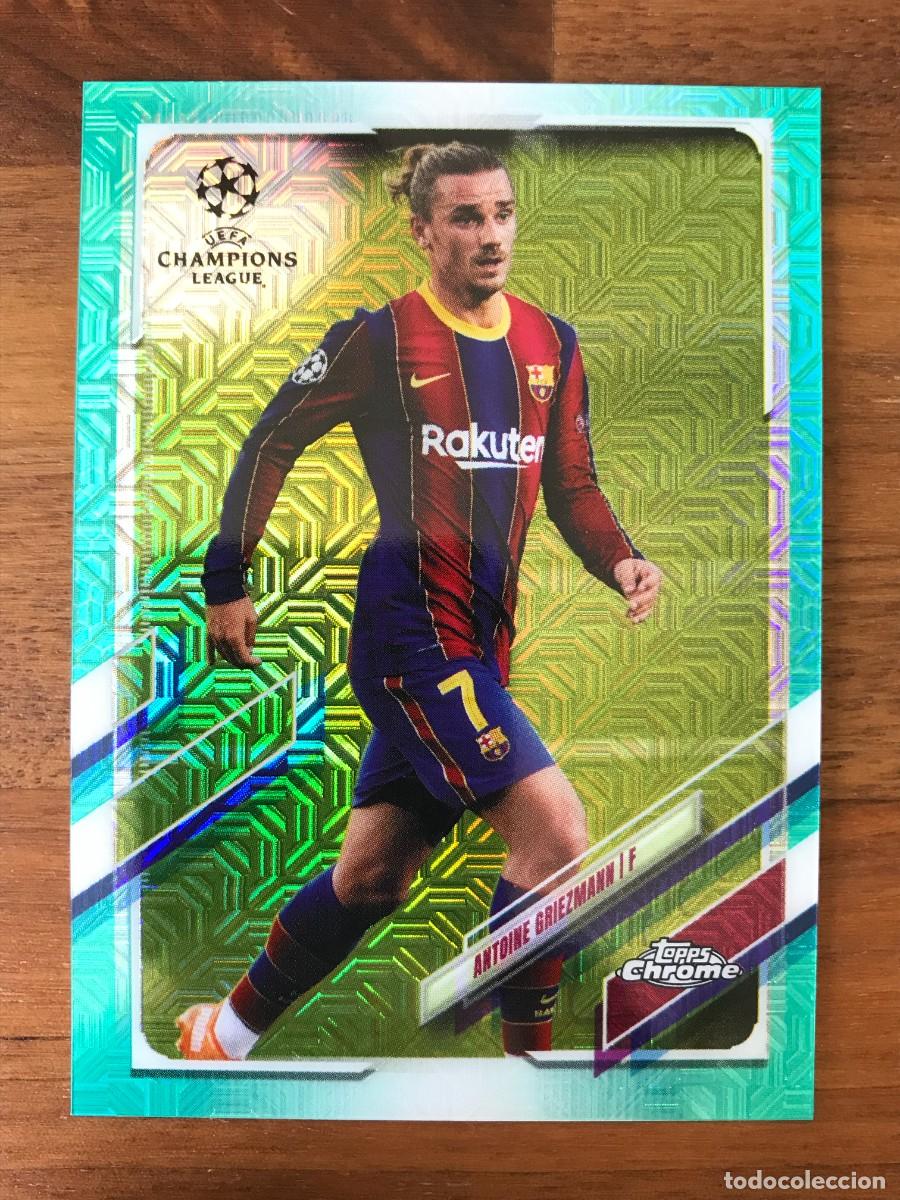 Cromos de f&uacute;tbol: ANTOINE GRIEZMANN - FC BARCELONA - NUMERADA /199 CHROME AQUA MOJO REFRACTOR - TOPPS JAPAN - 20 21