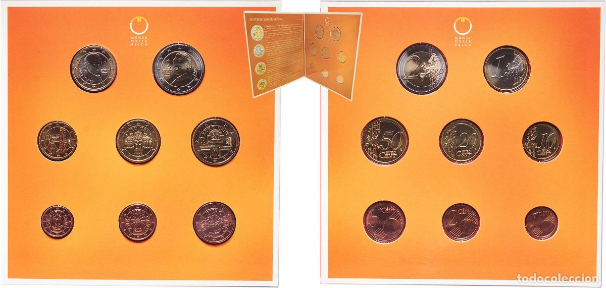 Cromos de f&uacute;tbol: Austria Second Republic 2008 Euro Set with 8 coins (2nd map) BU