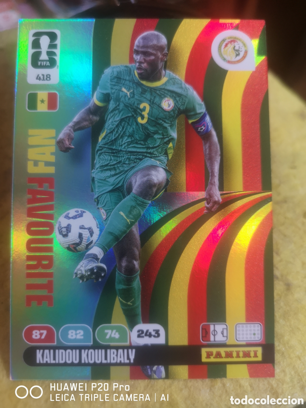 Cromos de f&uacute;tbol: ADRENALYN FIFA WORLD CUP MUNDIAL 2026 FAN FAVOURITE KALIDOU KOULIBALY 418