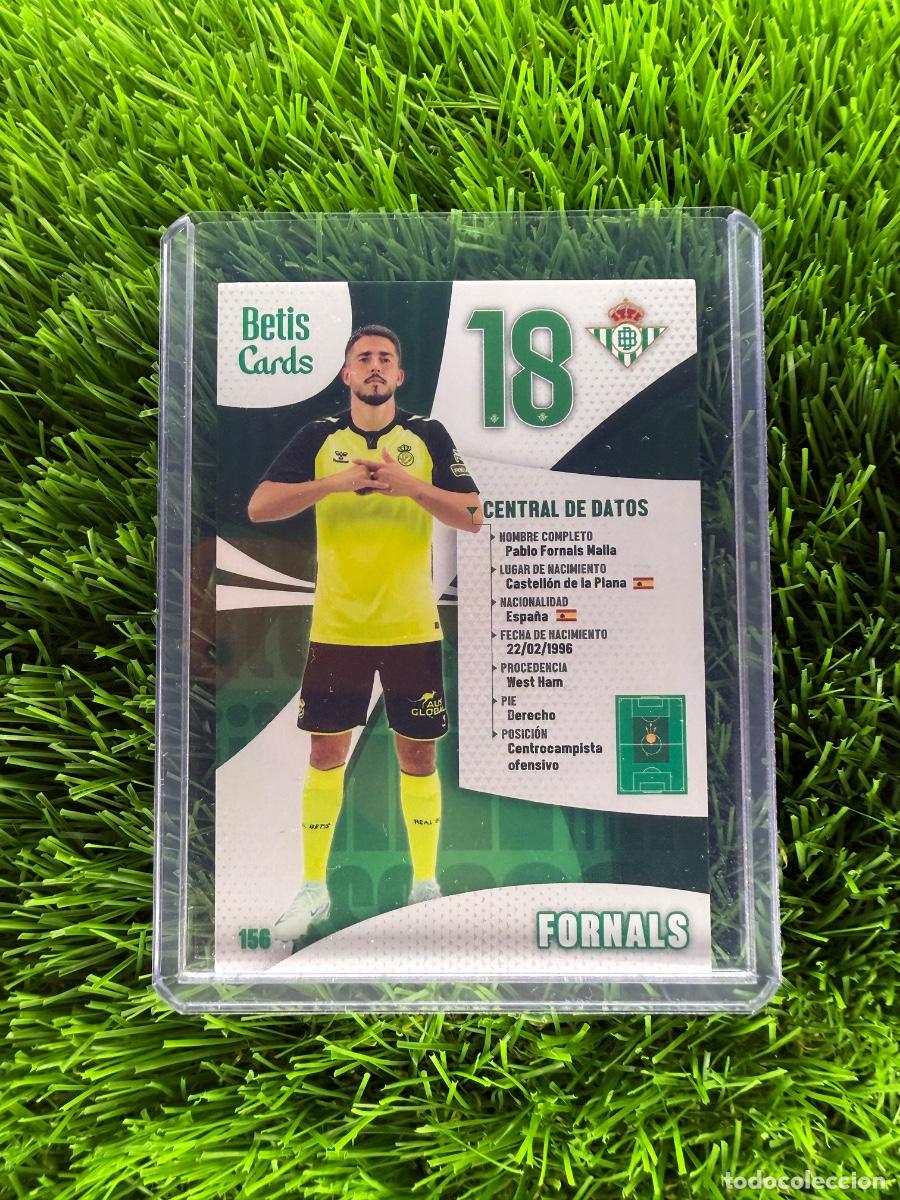 Cromos de f&uacute;tbol: N&ordm; 156 Fornals Datos Real Betis Holycards Betis Cards 2025