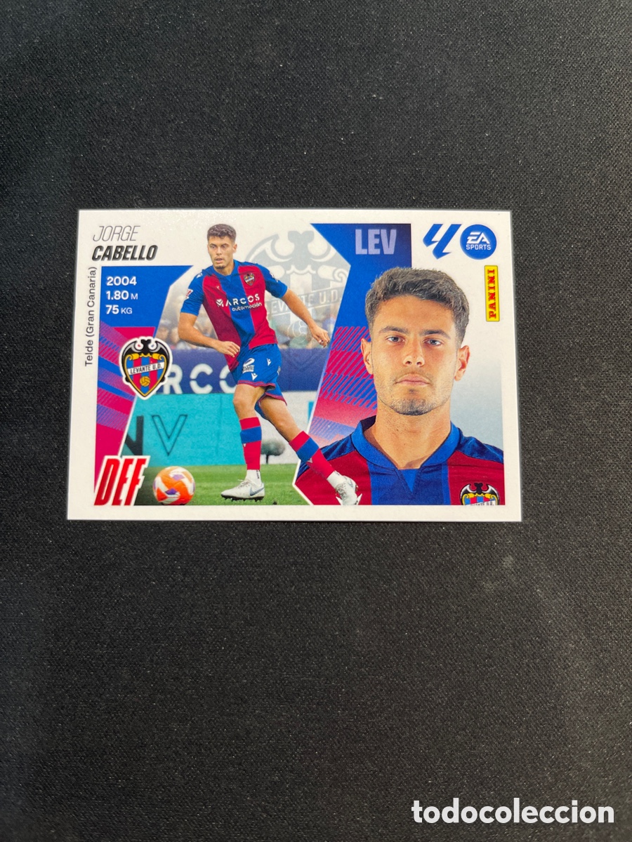Cromos de f&uacute;tbol: Cabello 7 Levante Liga Este 2025 2026 25 26