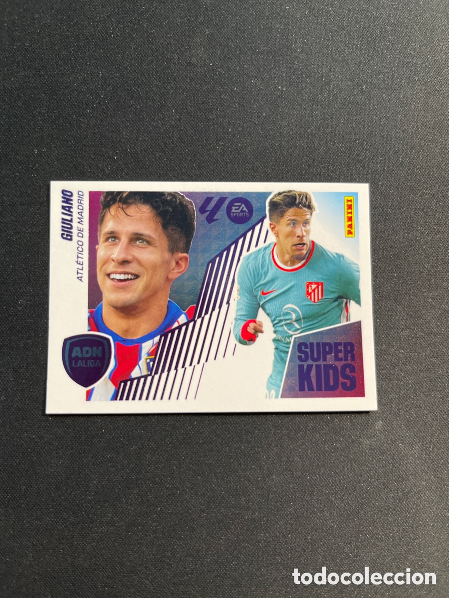 Cromos de f&uacute;tbol: Giuliano 9 ADN Super Kids Atletico de Madrid Liga Este 2025 2026 25 26