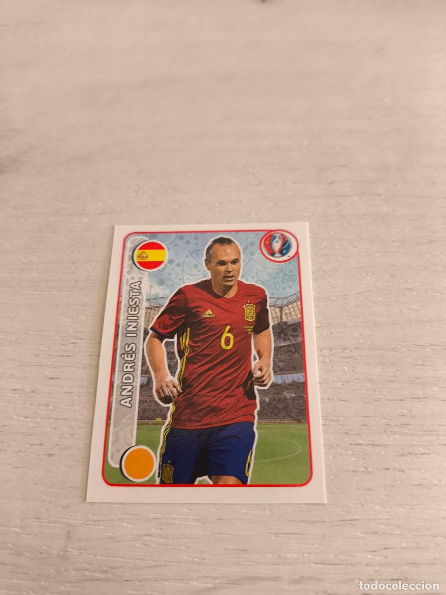 Fu&szlig;ball-Sticker: 373 Andr&eacute;s Iniesta ESPA&Ntilde;A PANINI EUROCOPA EURO FRANCIA 2016 NO LIGA ESTE