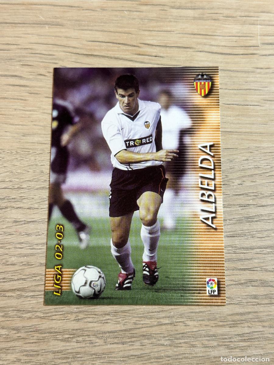 Cromos de f&uacute;tbol: ALBELDA n&ordm; 314 VALENCIA MEGAFICHAS 2002 2003 MEGACRACKS PANINI 02 03