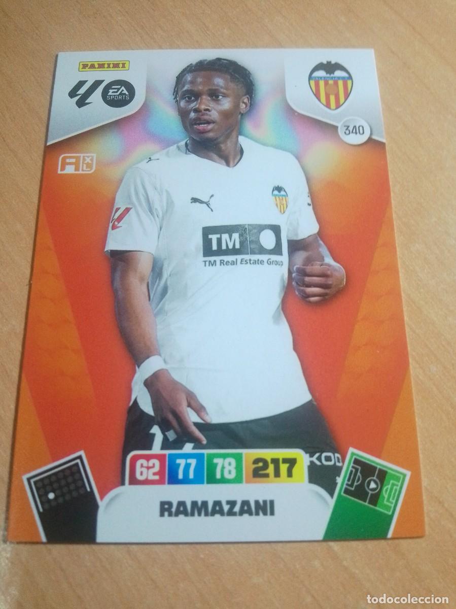 Cromos de f&uacute;tbol: 340 RAMAZANI DEL VALENCIA 25 26 ADRENALYN XL 2025 2026