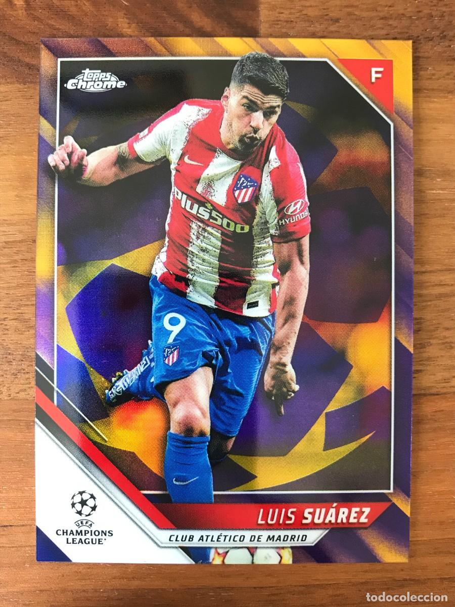 Cromos de f&uacute;tbol: LUIS SUAREZ - ATLETICO MADRID - PURPLE GOLD STARBALL REFRACTOR - TOPPS CHROME CHAMPIONS 2021 2022