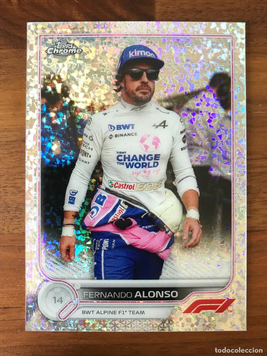 Cromos de f&uacute;tbol: FERNANDO ALONSO - ALPINE - NUMERADA /299 MINI DIAMOND REFRACTOR - TOPPS CHROME FORMULA 1 - 2022 22