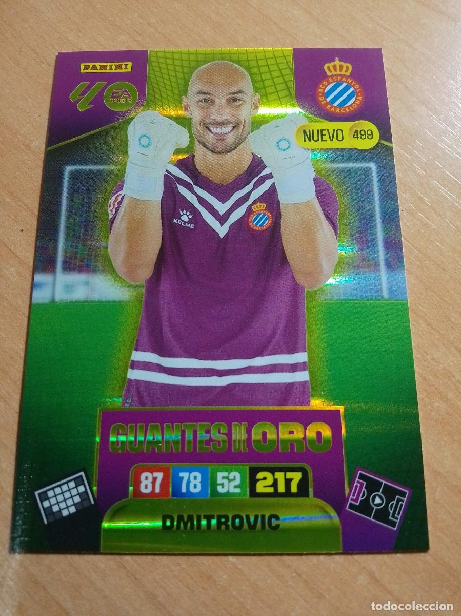 Fu&szlig;ball-Sticker: 499 DIMITROVIC ESPA&Ntilde;OL ESPANYOL NUEVO GUANTE ORO 25 26 ADRENALYN XL 2025 2026
