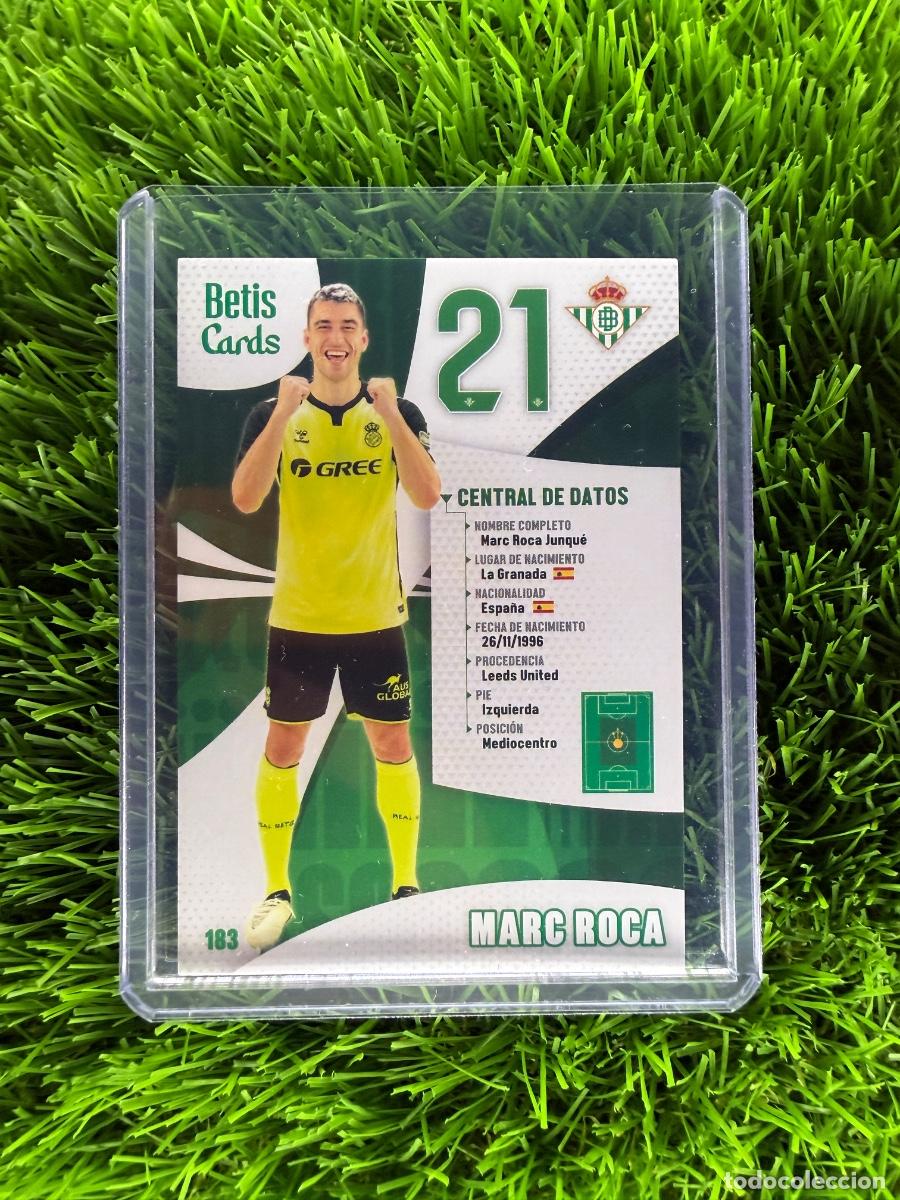 Cromos de f&uacute;tbol: N&ordm; 183 Marc Roca Datos Real Betis Holycards Betis Cards 2025