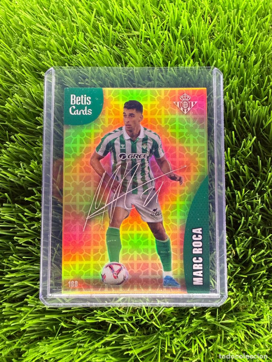Cromos de f&uacute;tbol: N&ordm; 188 Marc Roca Carta Oro Real Betis Holycards Betis Cards 2025