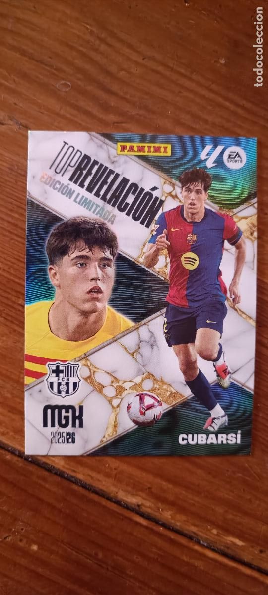 Football Stickers: CROMO MEGACRACKS MGK 2025 2026 25 26 PANINI TOP REVELACI&Oacute;N PAU CUBARSI EDICI&Oacute;N LIMITADA