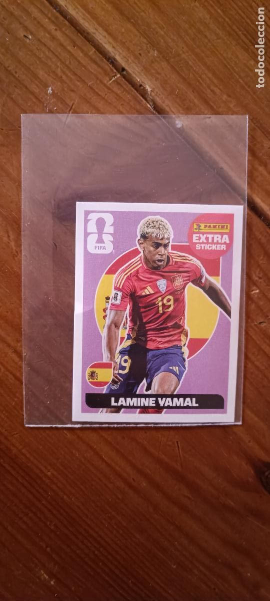 Fu&szlig;ball-Sticker: LAMINE YAMAL ESPA&Ntilde;A MAGENTA BASE EXTRA STICKER PANINI FIFA MUNDIAL WORLD CUP 2026