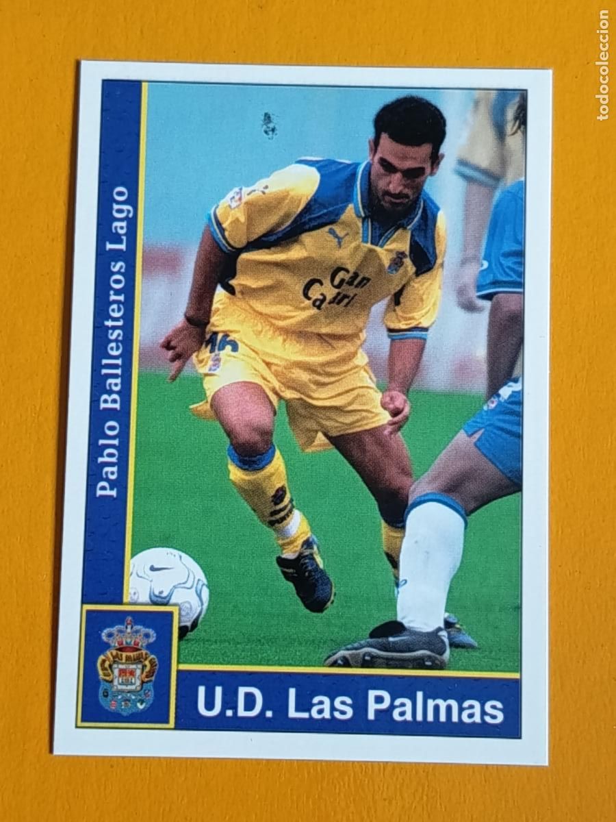 Figurine di Calcio: 222 PABLO LAGO. U.D. LAS PALMAS. LAS FICHAS DE LA LIGA 2002. MUNDICROMO