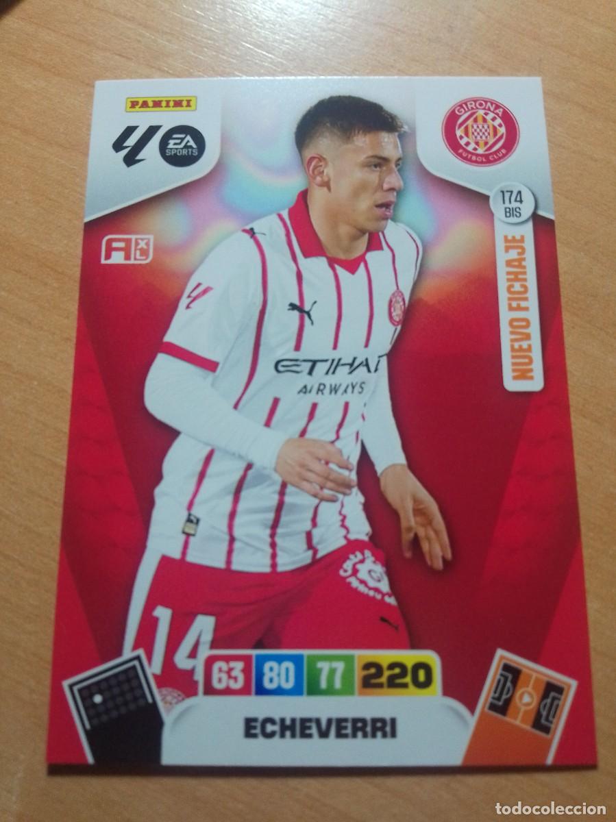Cromos de f&uacute;tbol: 174 BIS ECHEVERRI NUEVO FICHAJE DEL GIRONA 25 26 ADRENALYN XL 2025 2026 NUEVA