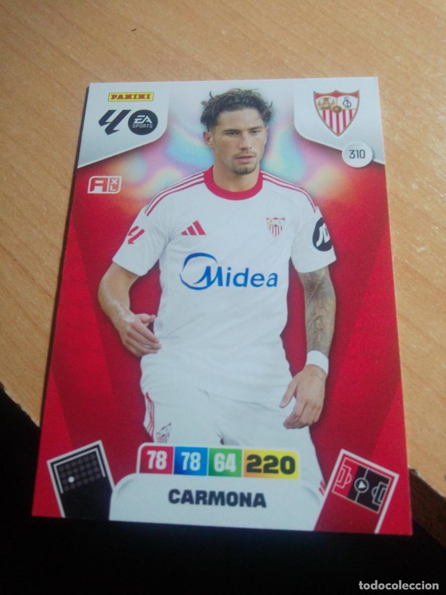 Cromos de f&uacute;tbol: 310 CARMONA DEL SEVILLA 25 26 ADRENALYN XL 2025 2026 NUEVO