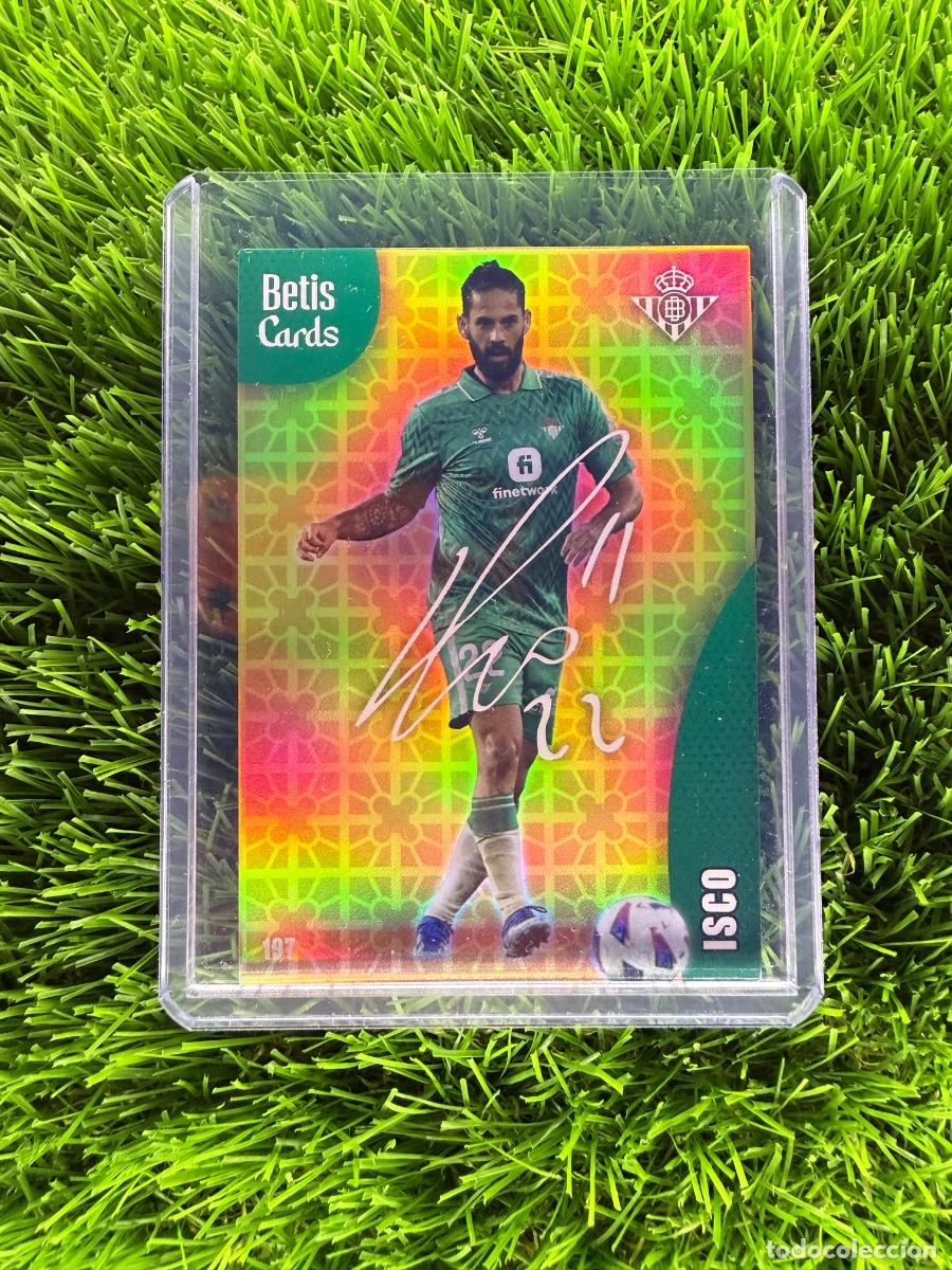 Cromos de f&uacute;tbol: N&ordm; 197 Isco Carta Oro Real Betis Holycards Betis Cards 2025