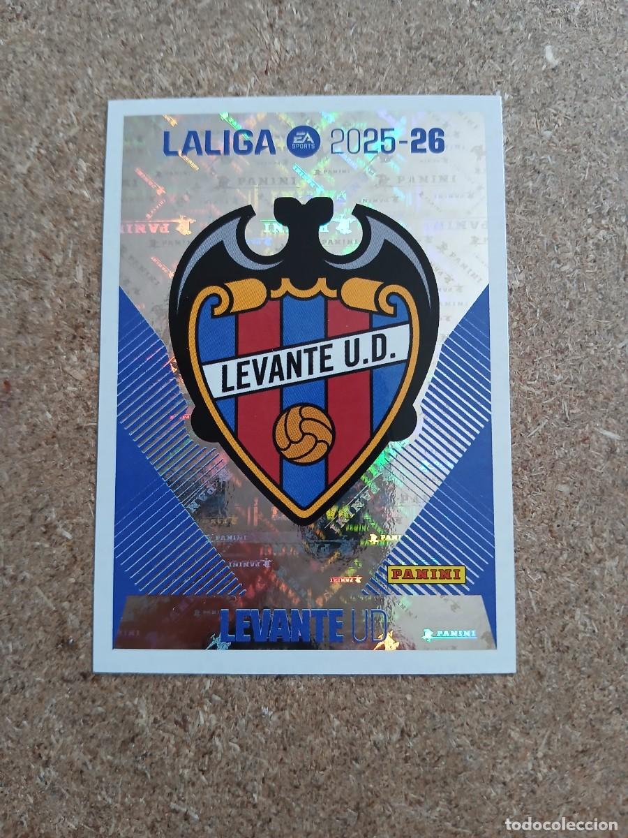 Cromos de f&uacute;tbol: ESCUDO LEVANTE UD - LEVANTE UD N&ordm; 1 LIGA ESTE 2025 2026 - 25 26