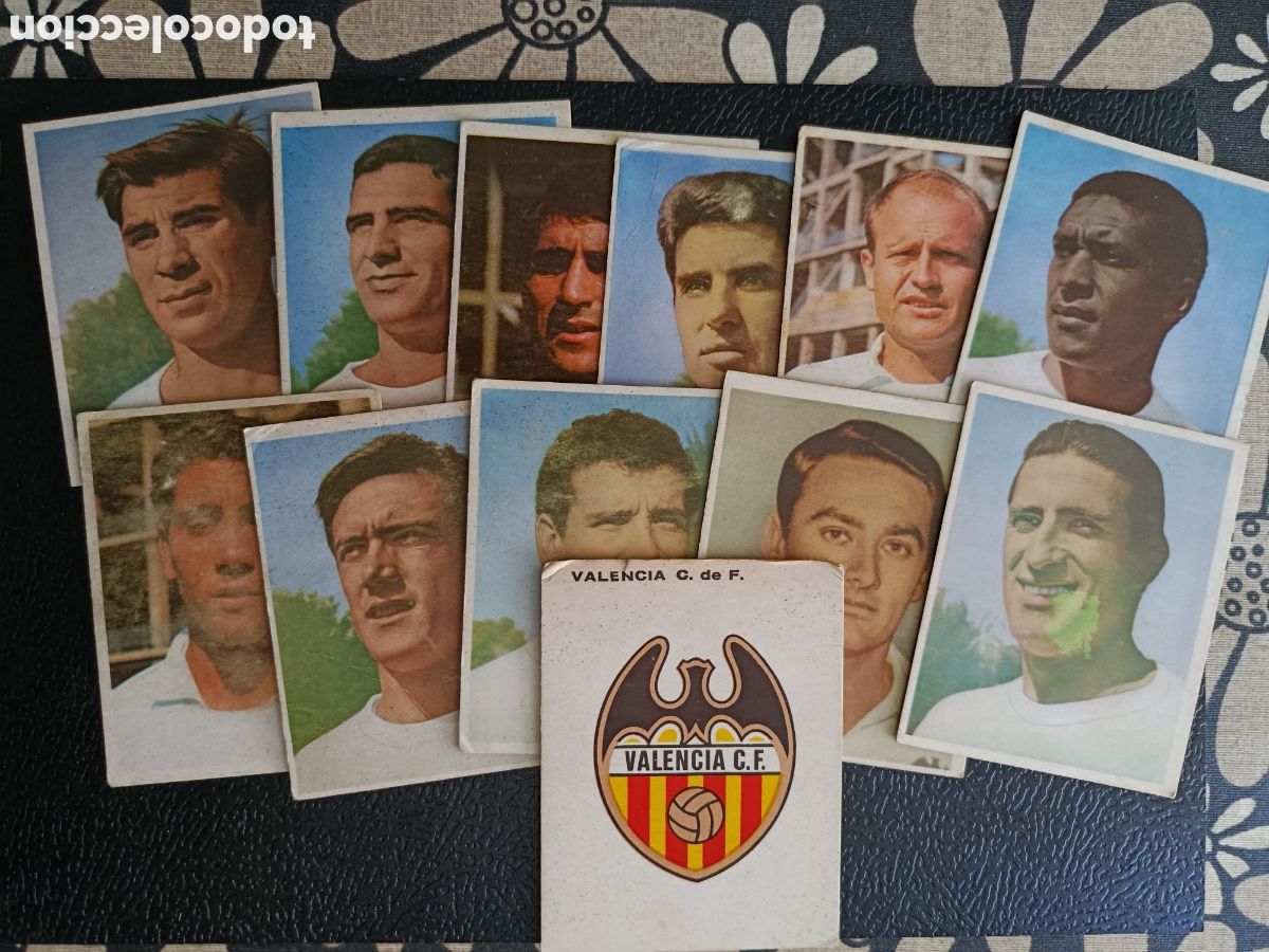 Fu&szlig;ball-Sticker: VALENCIA CF LOTE 12 CROMOS CAMPEONES 1968/69 ED BRUGUERA