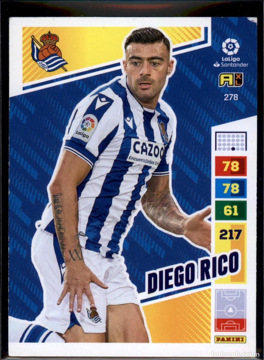 Cromos de f&uacute;tbol: Diego Rico N&ordm; 278 Real Sociedad La Liga Santander Adrenalyn XL 2022 2023 Panini 22 23