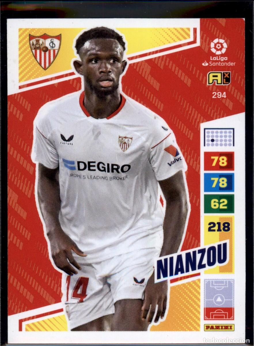 Figurine di Calcio: Nianzou N&ordm; 294 Sevilla FC La Liga Santander Adrenalyn XL 2022 2023 Panini 22 23