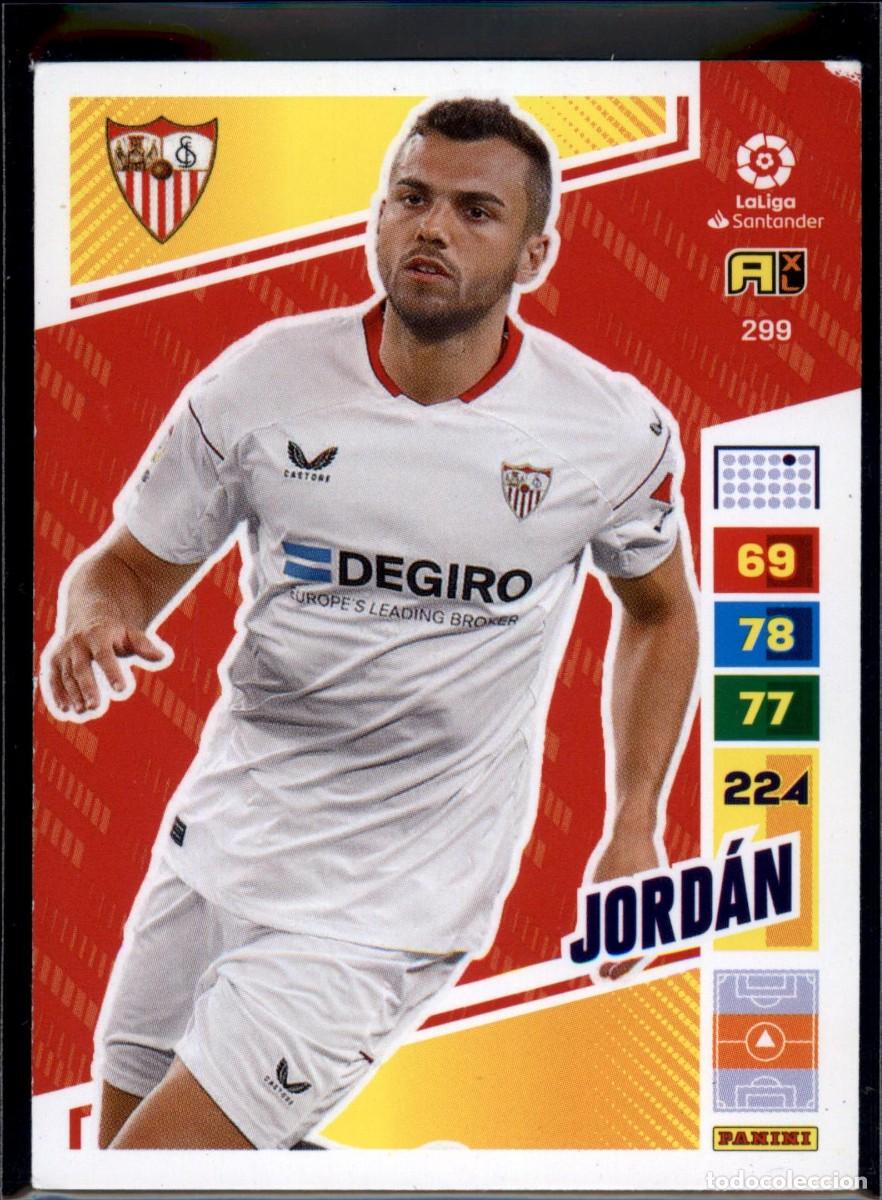 Figurine di Calcio: Jord&aacute;n N&ordm; 299 Sevilla FC La La Liga Santander Adrenalyn XL 2022 2023 Panini 22 23