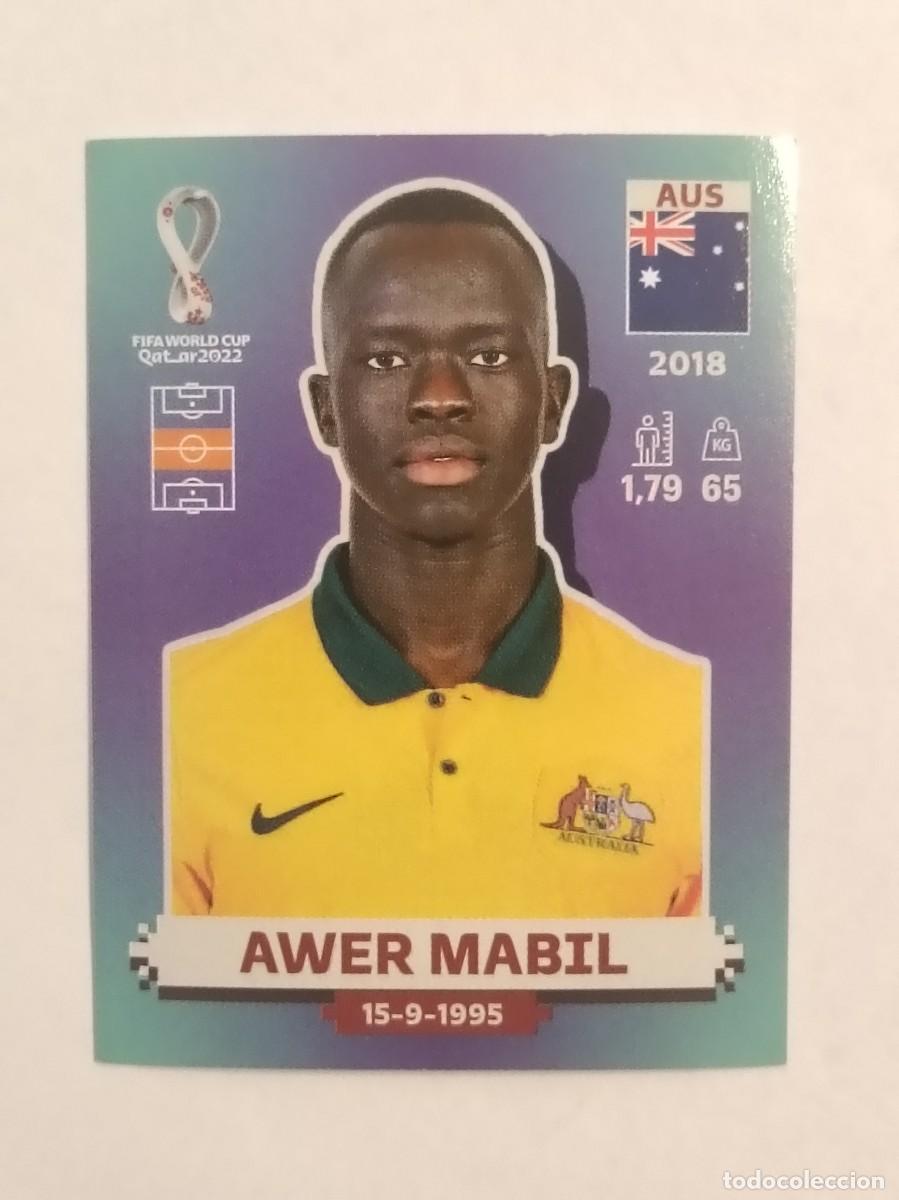 Cartes &agrave; collectionner de Football: #AUS 14 AWER MABIL (AUSTRALIA) MUNDIAL QATAR 2022 PANINI
