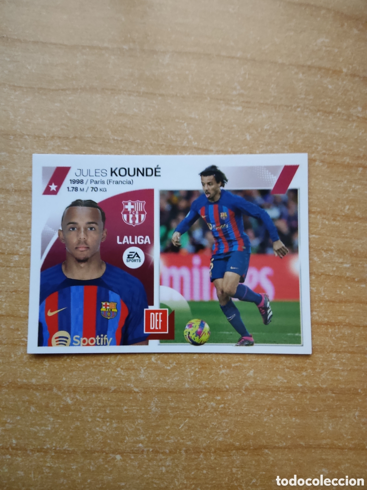 Cartes &agrave; collectionner de Football: 7 JULES KOUNDE BARCELONA LIGA ESTE 2023 2024
