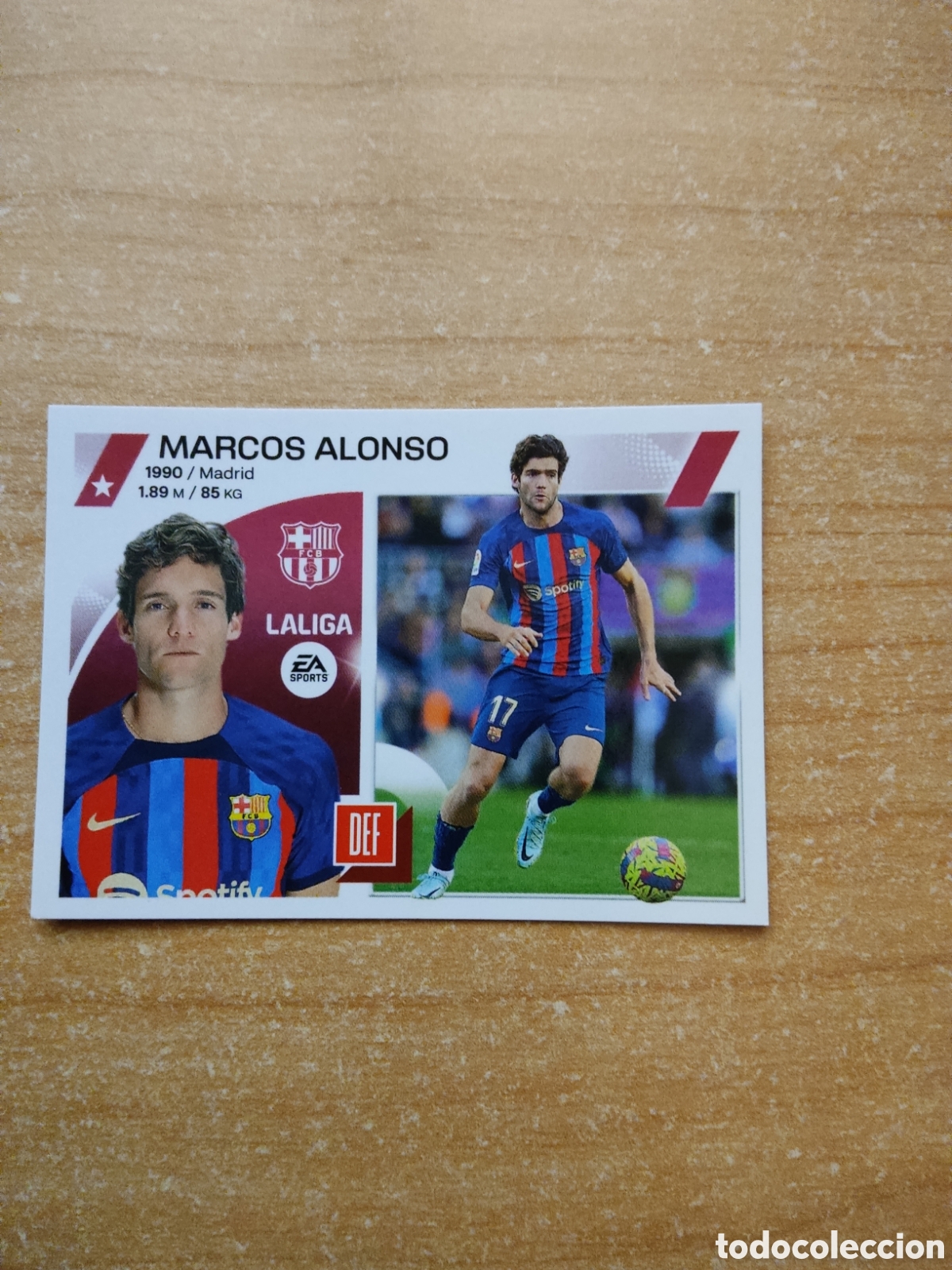Cromos de f&uacute;tbol: 10 MARCOS ALONSO BARCELONA LIGA ESTE 2023 2024