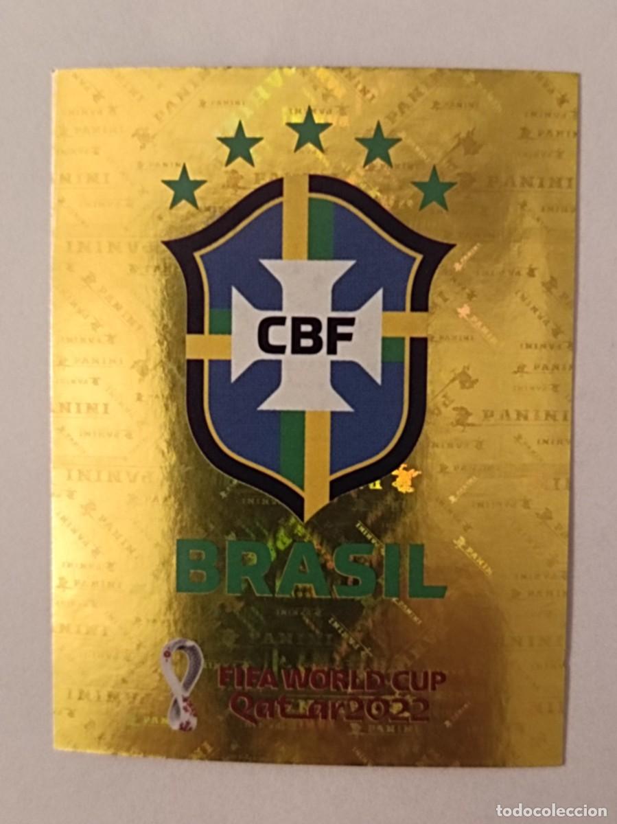 Figurine di Calcio: #BRA 2 ESCUDO (BRASIL) MUNDIAL QATAR 2022 PANINI