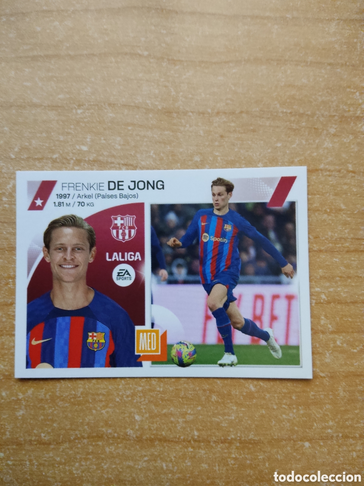 Cromos de f&uacute;tbol: 14 FRENKIE DE JONG BARCELONA LIGA ESTE 2023 2024