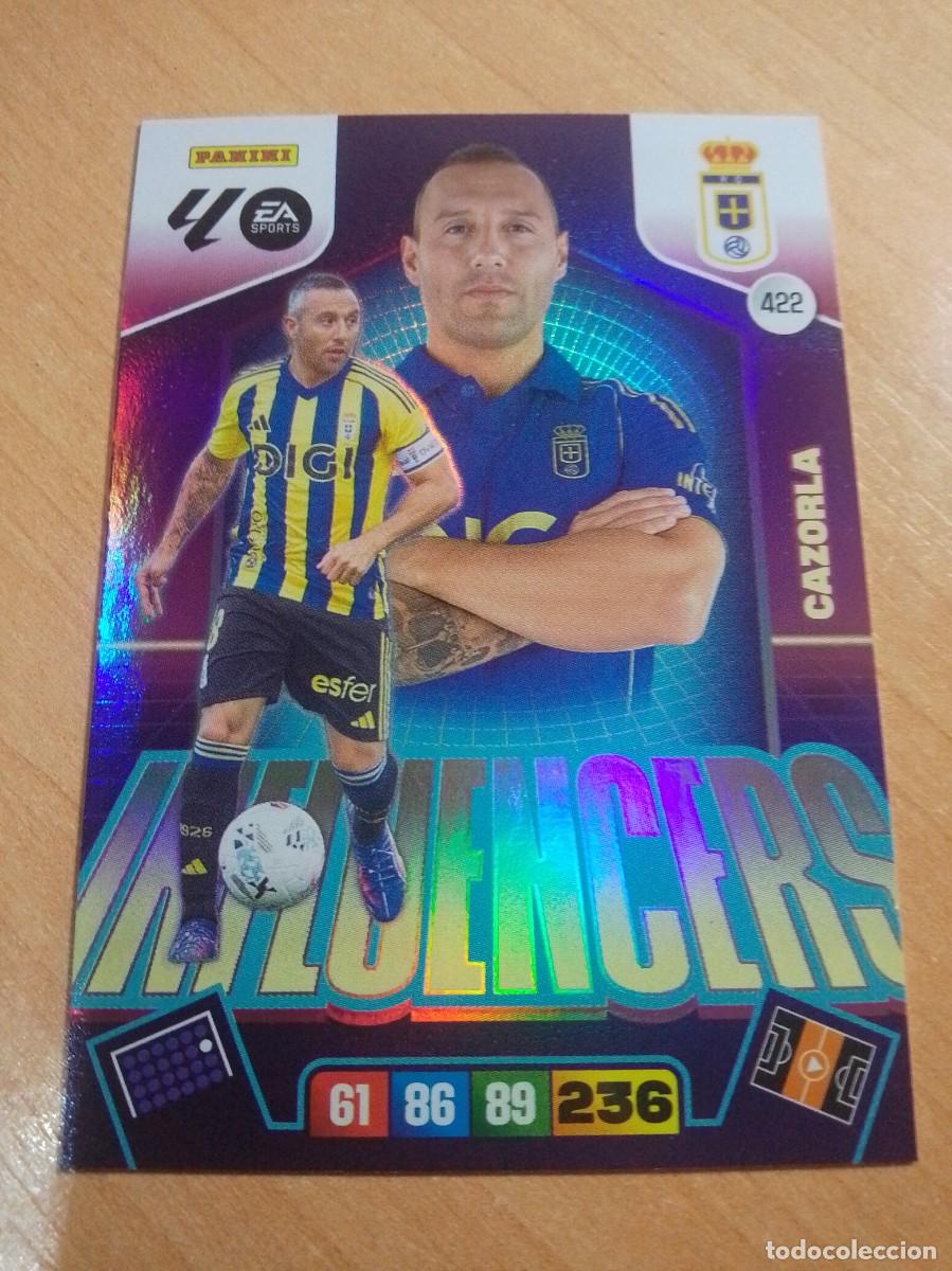 Cromos de f&uacute;tbol: 422 SANTI CAZORLA INFLUENCERS DEL OVIEDO 25 26 ADRENALYN XL 2025 2026