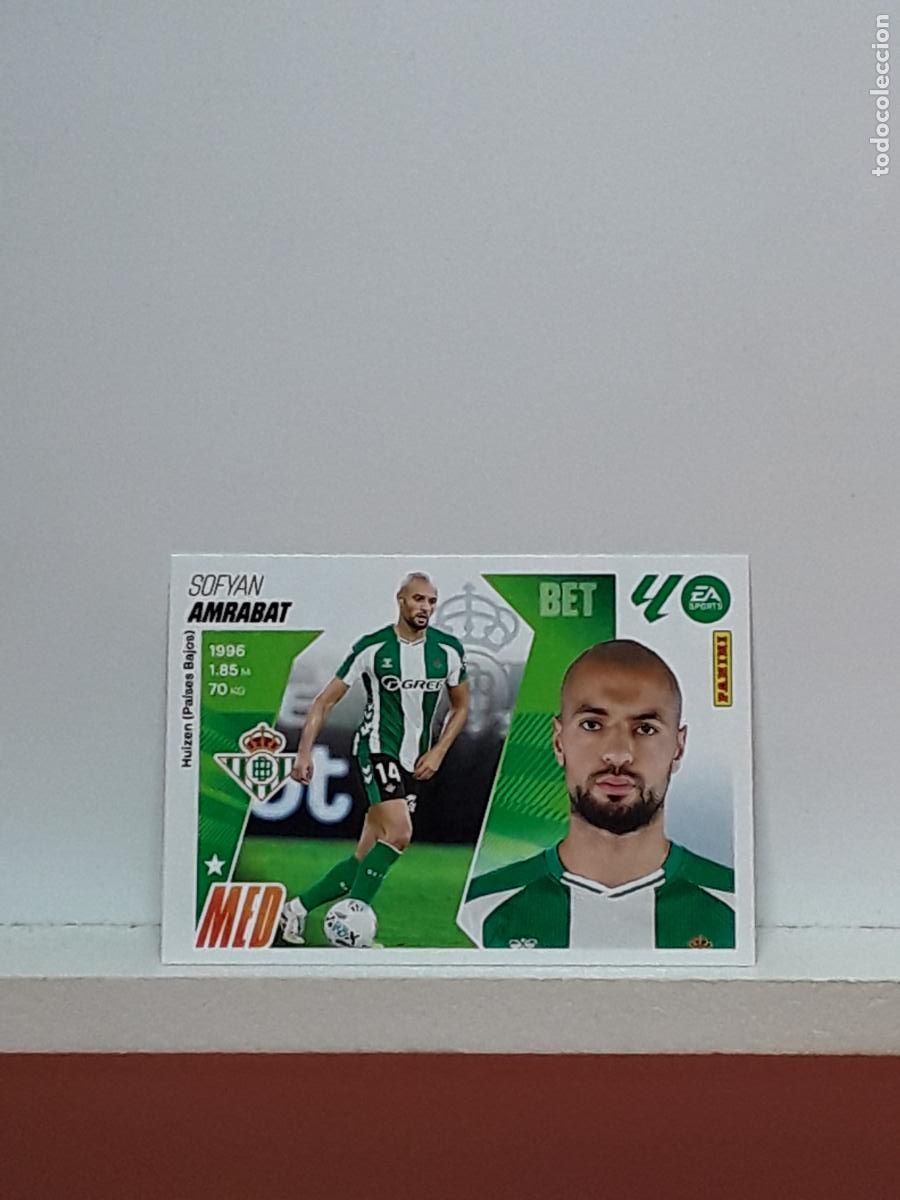 Cromos de f&uacute;tbol: LALIGA ESTE 2025 2026 EA SPORTS 25 26 ALBUM PANINI LIGA N 55 BETIS FICHAJE SOFYAN AMRABAT
