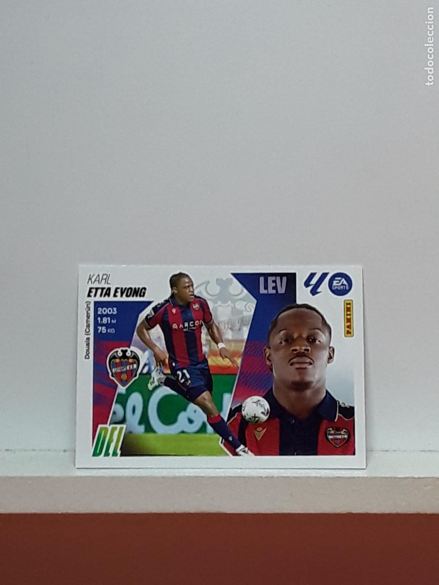 Cromos de f&uacute;tbol: LALIGA ESTE 2025 2026 EA SPORTS 25 26 ALBUM PANINI LIGA N 58 LEVANTE FICHAJE KARL ETTA EYONG