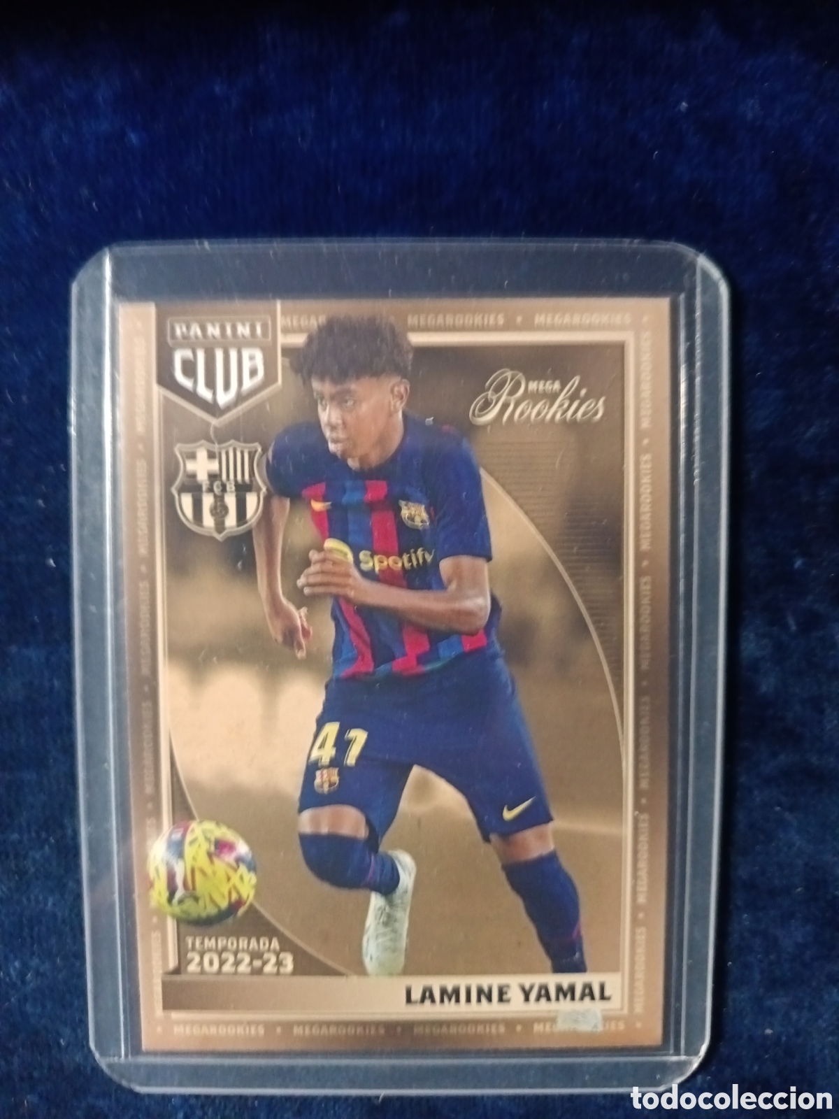 Cromos de f&uacute;tbol: 50 LAMINE YAMAL MEGAROOKIES 2022-23 CARD FC BARCELONA PANINI CLUB 2025 25