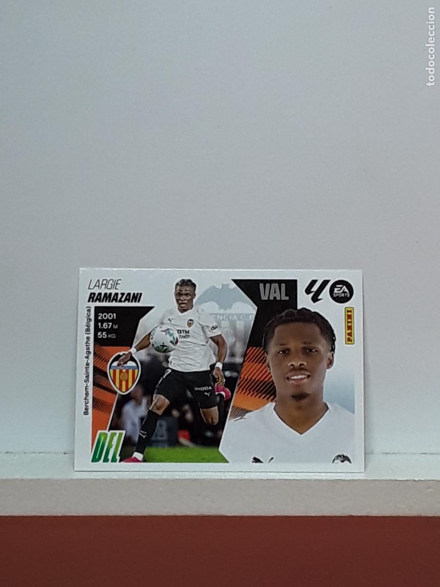 Cromos de f&uacute;tbol: LALIGA ESTE 2025 2026 EA SPORTS 25 26 ALBUM PANINI LIGA N 63 VALENCIA FICHAJE LARGIE RAMAZANI