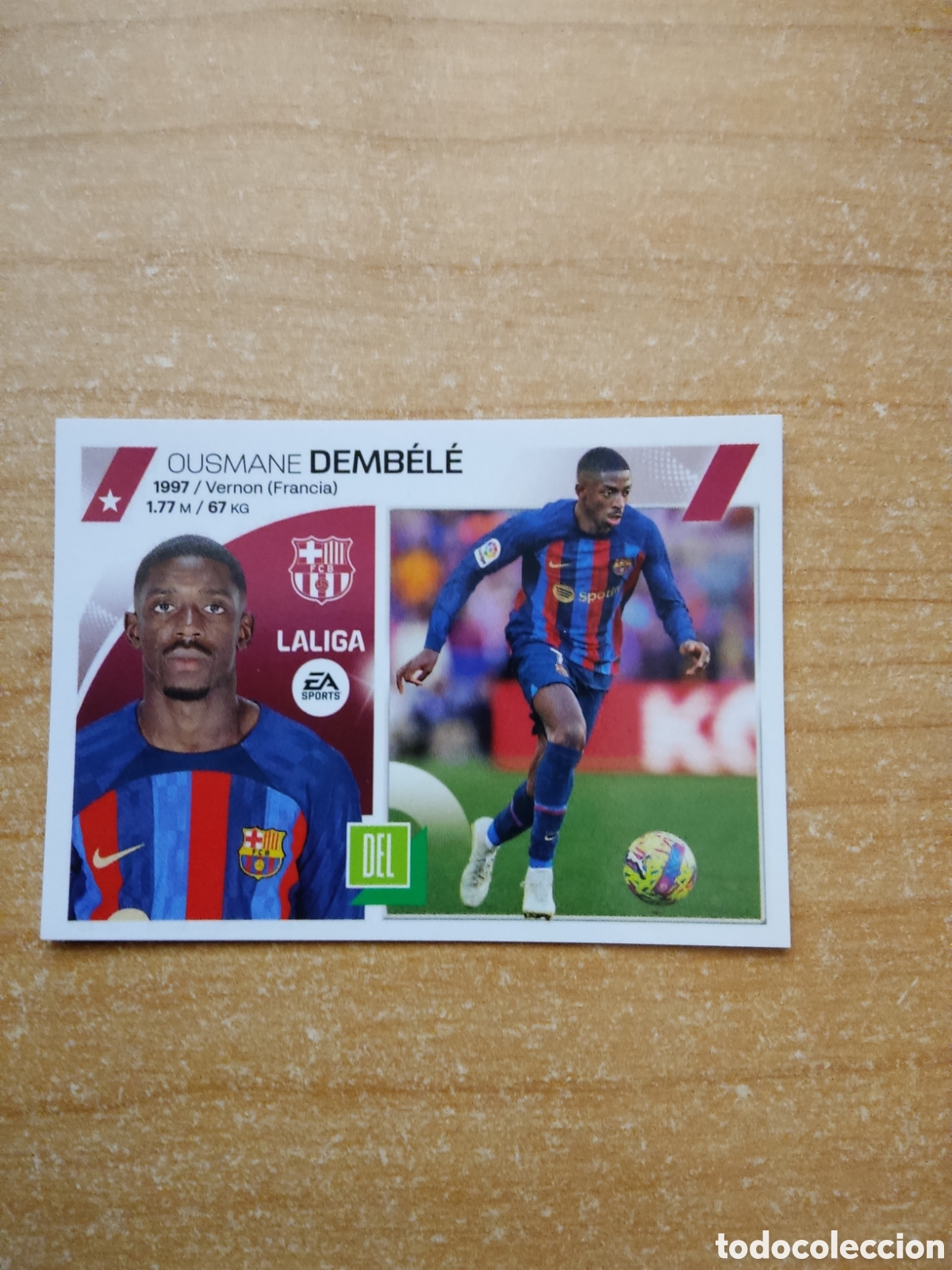 Cromos de f&uacute;tbol: 19 DEMBELE BARCELONA LIGA ESTE 2023 2024