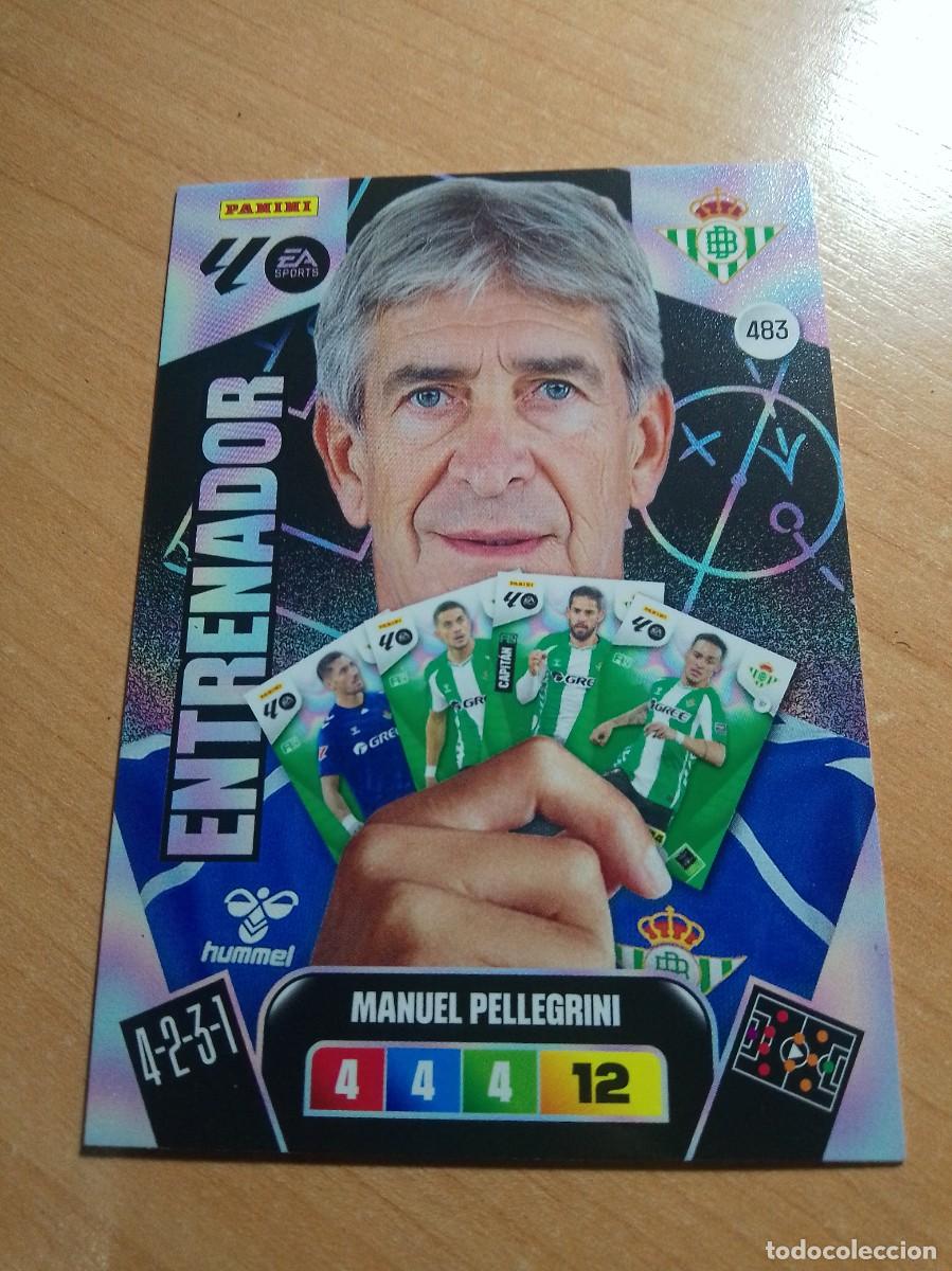 Cromos de f&uacute;tbol: 483 PELLEGRINI ENTRENADOR DEL BETIS 25 26 ADRENALYN XL 2025 2026