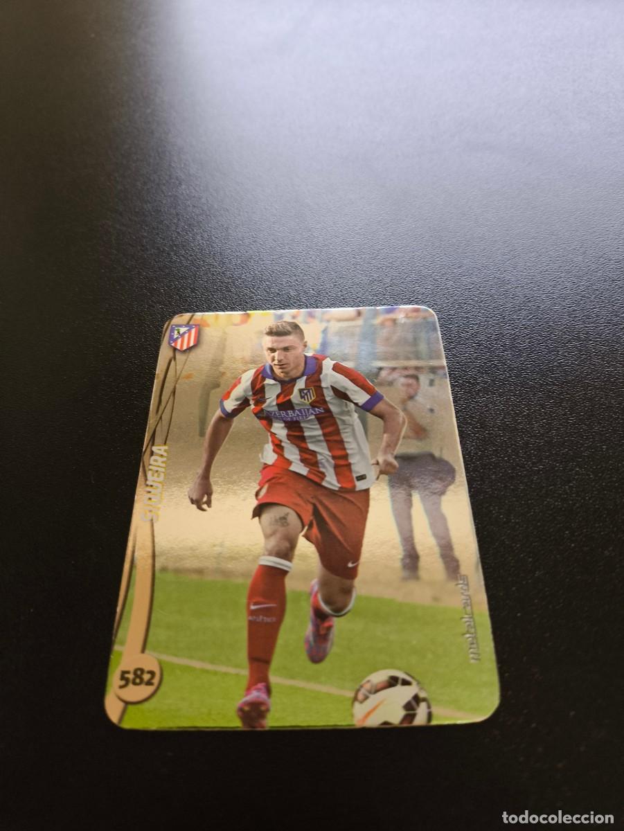 Cromos de f&uacute;tbol: 582 VIQUEIRA ATLETICO DE MADRID BRILLO LISO PLATA MUNDICROMO LIGA 2014 2015 14 15 NO PANINI ESTE